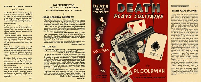 Item #1566 Death Plays Solitaire. Raymond Leslie Goldman
