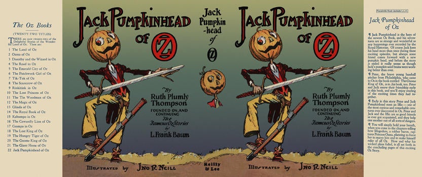 Item #15663 Jack Pumpkinhead of Oz. Ruth Plumly Thompson, John R. Neill.