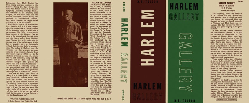 Item #15694 Harlem Gallery. M. B. Tolson