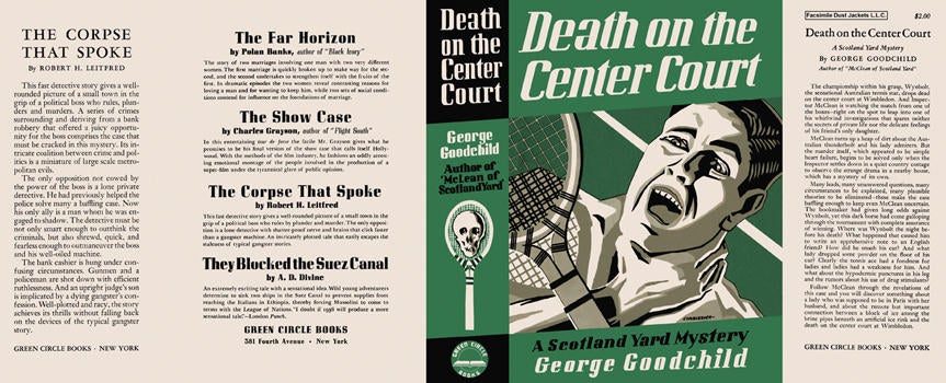 Item #1573 Death on the Center Court. George Goodchild.
