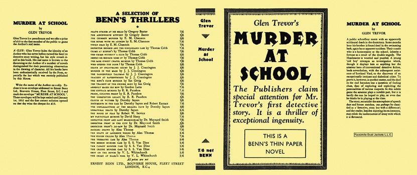 Item #15743 Murder at School. Glen Trevor.