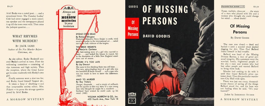 Item #1582 Of Missing Persons. David Goodis