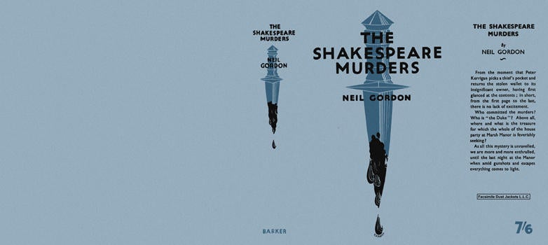 Item #1585 Shakespeare Murders, The. Neil Gordon.