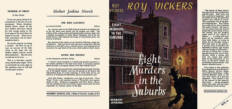 Item #15857 Eight Murders in the Suburbs. Roy Vickers.