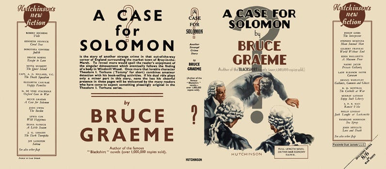 Item #1590 Case for Solomon, A. Bruce Graeme