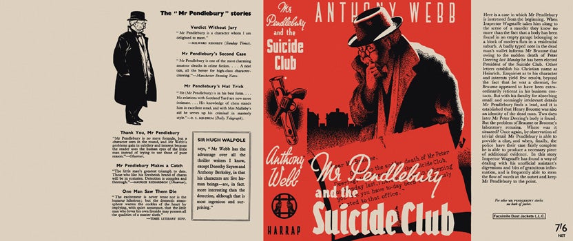 Item #16005 Mr. Pendlebury and the Suicide Club. Anthony Webb.