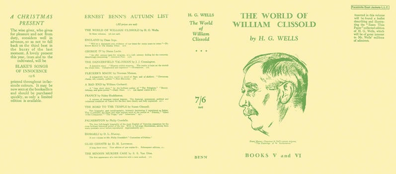 Item #16038 World of William Clissold, Books V and VI, The. H. G. Wells