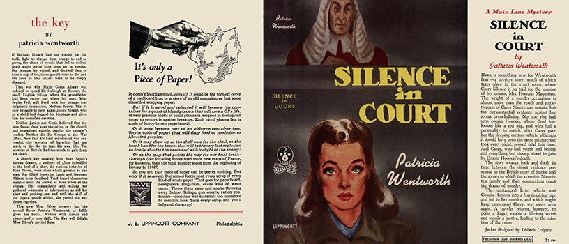 Item #16054 Silence in Court. Patricia Wentworth.