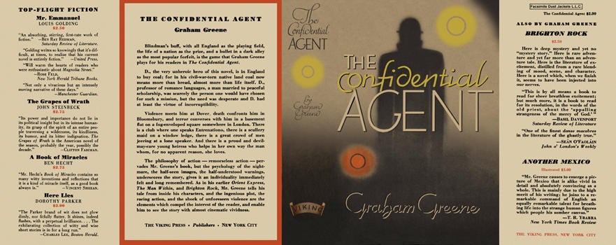 Item #1615 Confidential Agent, The. Graham Greene.
