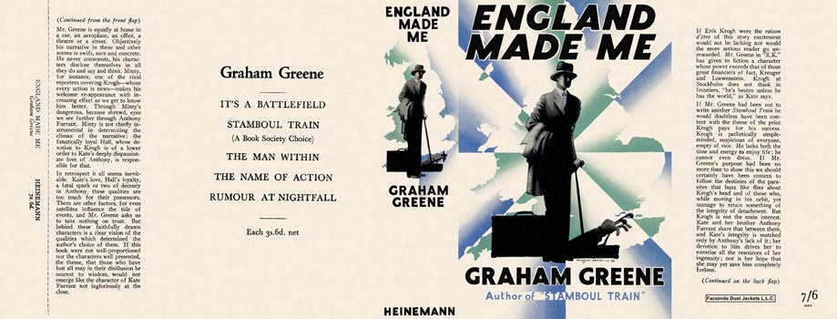 Item #1617 England Made Me. Graham Greene.