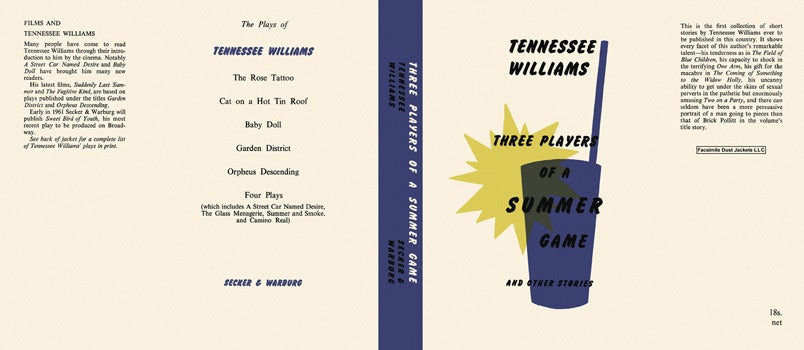 Item #16178 Three Players of a Summer Game and Other Stories. Tennessee Williams