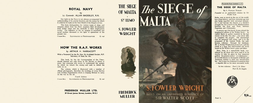 Item #16296 Siege of Malta, Part One, St. Elmo, The. S. Fowler Wright