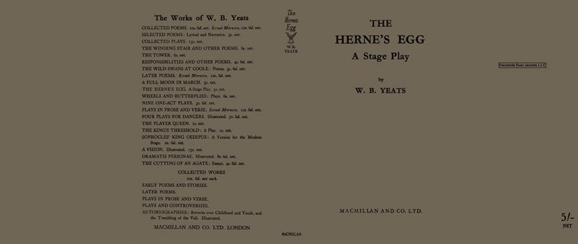Item #16325 Herne's Egg, A Stage Play, The. W. B. Yeats