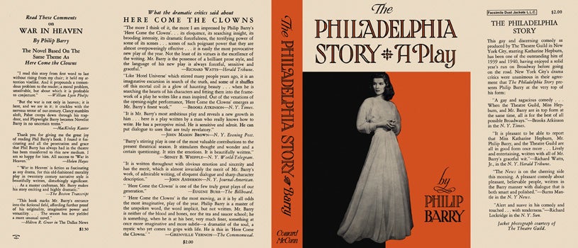 Item #16385 Philadelphia Story, The. Philip Barry.