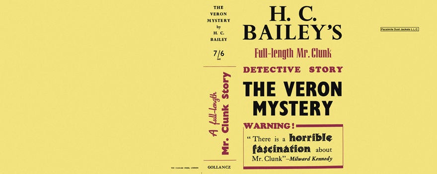 Item #164 Veron Mystery, The. H. C. Bailey.