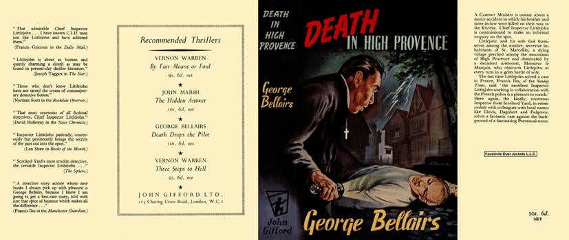 Item #16402 Death in High Provence. George Bellairs.