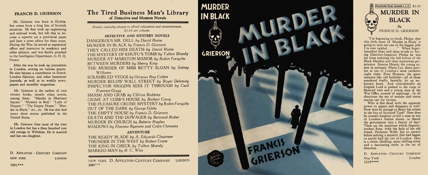 Item #1644 Murder in Black. Francis D. Grierson