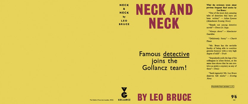 Item #16458 Neck and Neck. Leo Bruce.