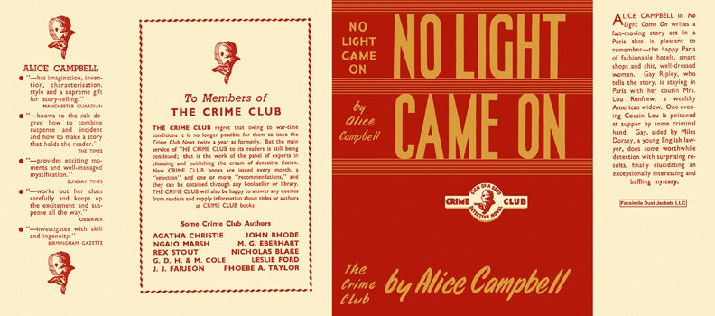 Item #16521 No Light Came On. Alice Campbell.