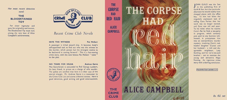 Item #16526 Corpse Had Red Hair, The. Alice Campbell.
