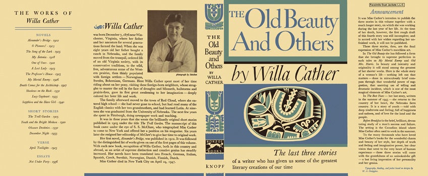 Item #16545 Old Beauty and Others, The. Willa Cather