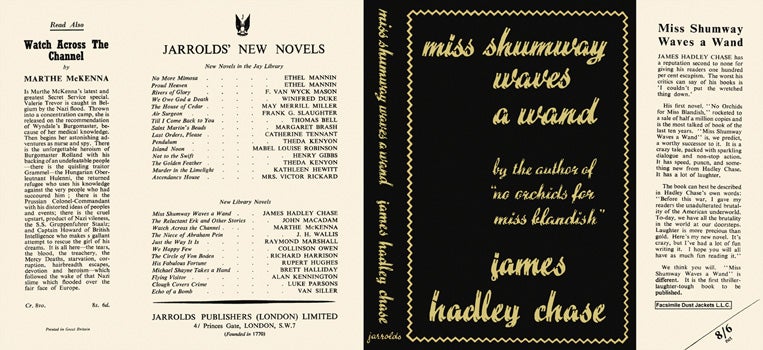 Item #16560 Miss Shumway Waves a Wand. James Hadley Chase.