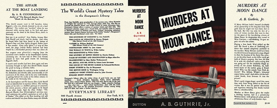 Item #1658 Murders at Moon Dance. A. B. Guthrie, Jr