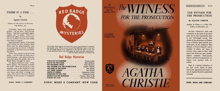 Item #16597 Witness for the Prosecution, The. Agatha Christie