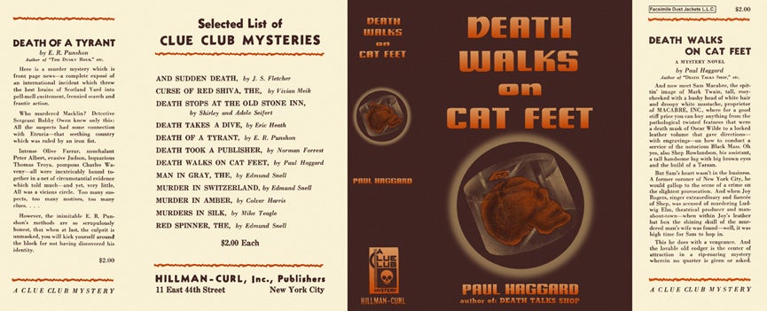 Item #1663 Death Walks on Cat Feet. Paul Haggard.