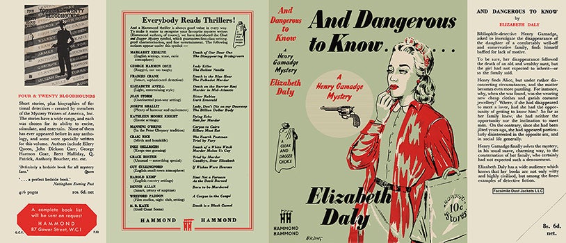 Item #16666 And Dangerous to Know. Elizabeth Daly