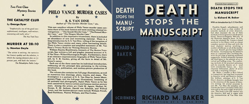 Item #167 Death Stops the Manuscript. Richard M. Baker