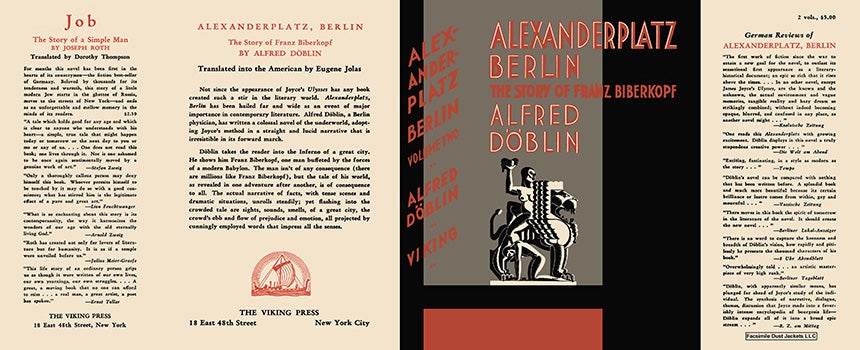Item #16721 Alexanderplatz Berlin, The Story of Franz Biberkopf, Vol. 2. Alfred Doblin