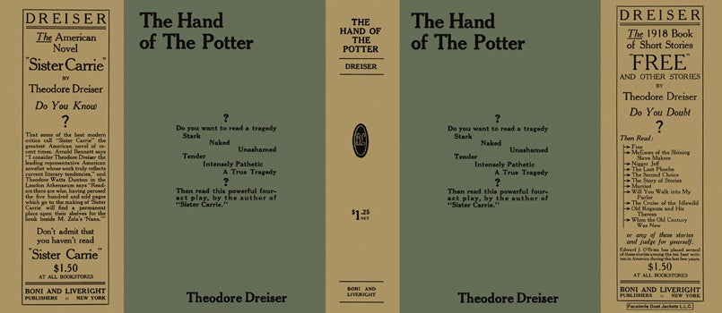 Item #16728 Hand of the Potter, The. Theodore Dreiser.