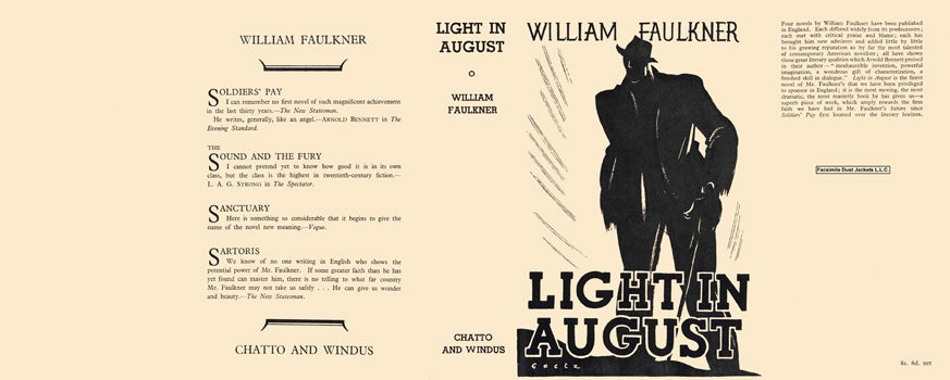Item #16774 Light in August. William Faulkner.