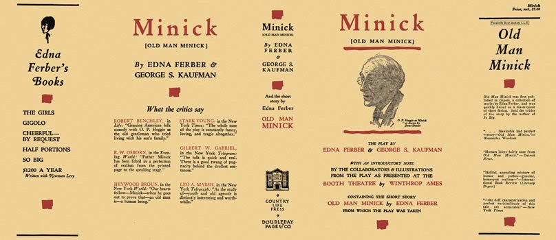 Item #16786 Minick. Edna Ferber, George S. Kaufman