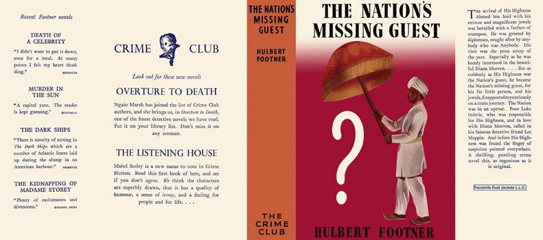 Item #16828 Nation's Missing Guest, The. Hulbert Footner