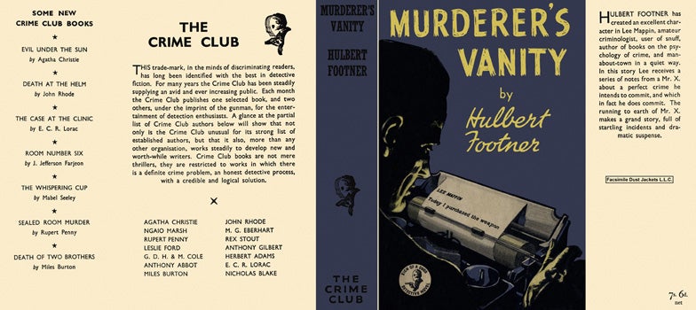 Item #16830 Murderer's Vanity. Hulbert Footner