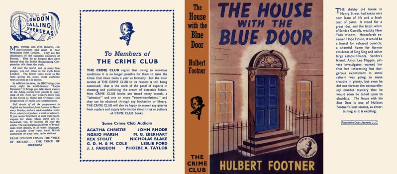 Item #16832 House with the Blue Door, The. Hulbert Footner.
