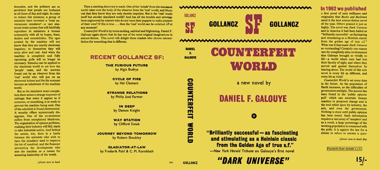 Item #16851 Counterfeit World. Daniel F. Galouye.