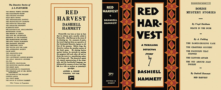 Item #1689 Red Harvest. Dashiell Hammett
