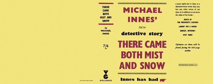 Item #17034 There Came Both Mist and Snow. Michael Innes.
