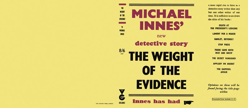 Item #17036 Weight of the Evidence, The. Michael Innes.