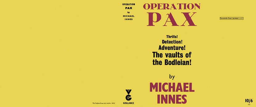 Item #17038 Operation Pax. Michael Innes