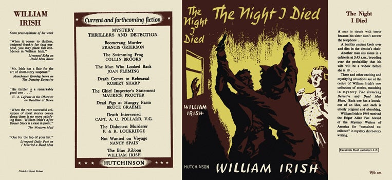 Item #17040 Night I Died, The. William Irish