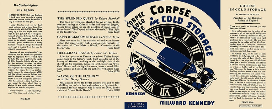 Item #17078 Corpse in Cold Storage. Milward Kennedy