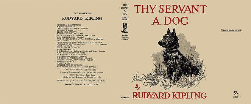 Item #17088 Thy Servant a Dog. Rudyard Kipling
