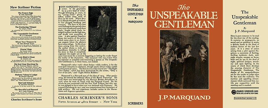 Item #17207 Unspeakable Gentleman, The. John P. Marquand