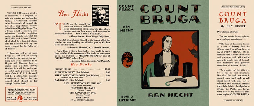 Item #1722 Count Bruga. Ben Hecht