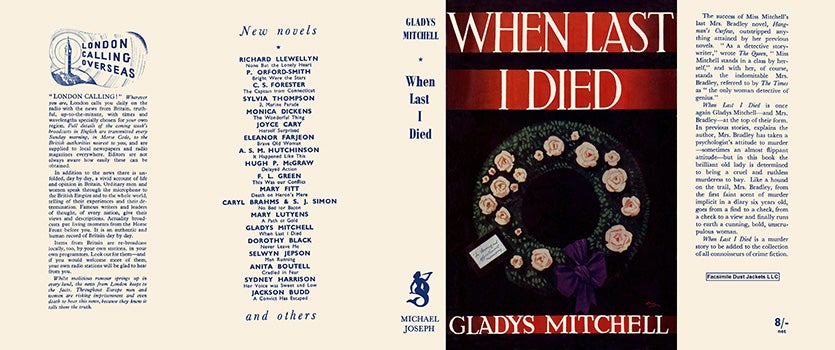 Item #17254 When Last I Died. Gladys Mitchell.