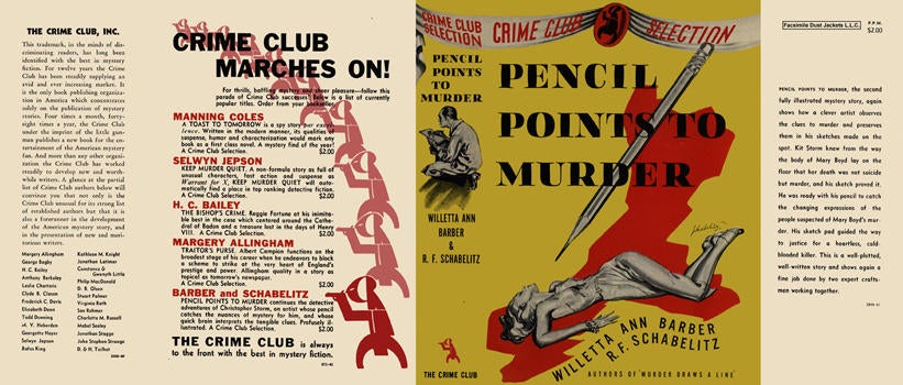 Item #173 Pencil Points to Murder. Willetta Ann Barber, R. F. Schabelitz
